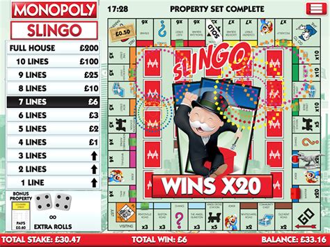 monopoly slingo  Monopoly Slingo